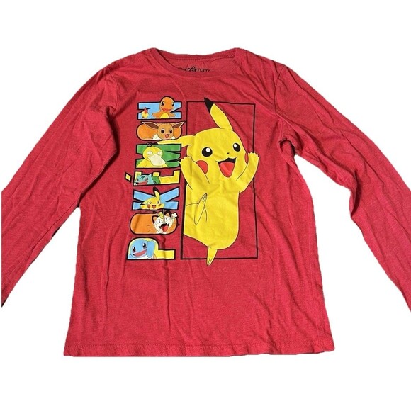 Nintendo Other - Pokemon Pikachu Graphic T Shirt Youth  XL Red 2022 Nintendo Anime